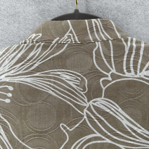 Susan Graver Blazer Jacket Womens SMALL 3/4 Sleeve‎ Floral Cotton Shell Buttons - Picture 9 of 14